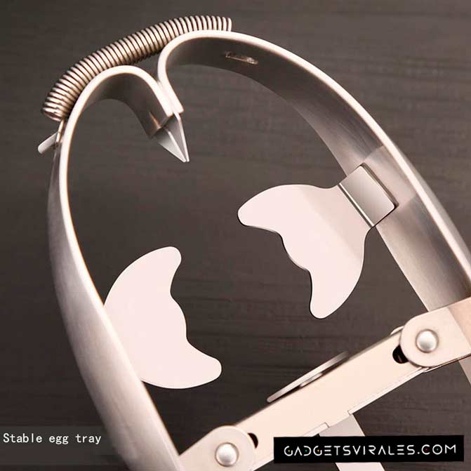 Cortador de Cáscara de Huevo en Color Plata OUKEYI. Gadget para Cocina | gadgetsvirales.com
