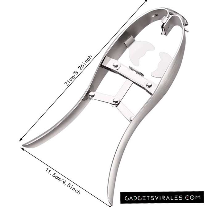 Medidas del Abridor de Huevos OUKEYI. Gadget para Cocina | gadgetsvirales.com