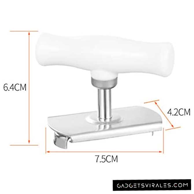 Medidas del Abridor de tarros de acero inoxidable Xrten. Gadget para Cocina | gadgetsvirales.com