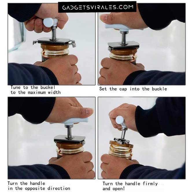 usabilidad Abridor de tarros Xrten. Gadget para Cocina | gadgetsvirales.com