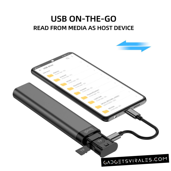 USB BUDI Cable de datos y lector de tarjetas BUDI con Adaptadores. Gadget Informático | gadgetsvirales.com