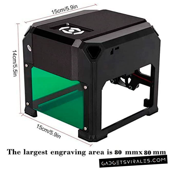 Grabador Tallador Laser de Escritorio con area de 8x8cm - 80mm x 80 mm