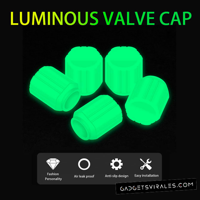 Tapones Luminosos con Efecto Fluorescente para ruedas de coche moto. Gadgets para Coche | gadgetsvirales.com