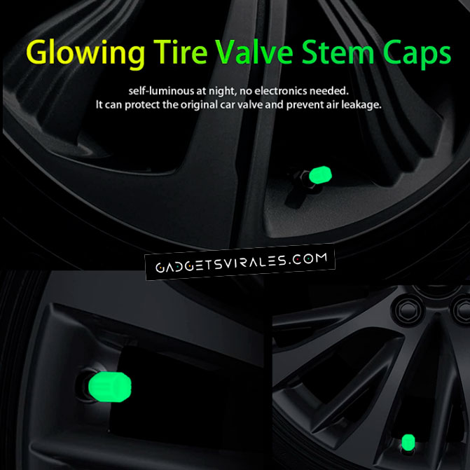 Alta Calidad en Tapones Fluorescentes para Válvulas. Gadgets para Coche | gadgetsvirales.com
