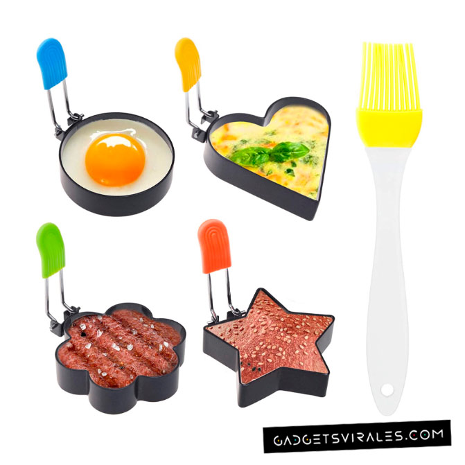 Gadget para Cocina | Haz Comidas Divertidas con los Anillos para Huevos Multiforma . Gadget para Cocina | gadgetsvirales.com