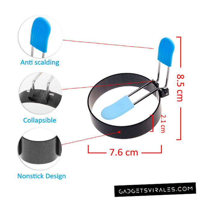 Usabilidad de los Anillos de Corazón, Estrella, Circular y Flor para huevos. Gadget para Cocina | gadgetsvirales.com