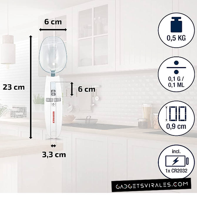 Características de la Cuchara Medidora para Cocinar. Gadget para Cocina | gadgetsvirales.com