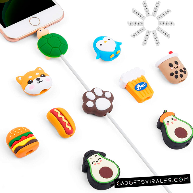 20 Protectores de Cables de Cargador para iPhone / iPad (Apple). Gadget Informático | gadgetsvirales.com