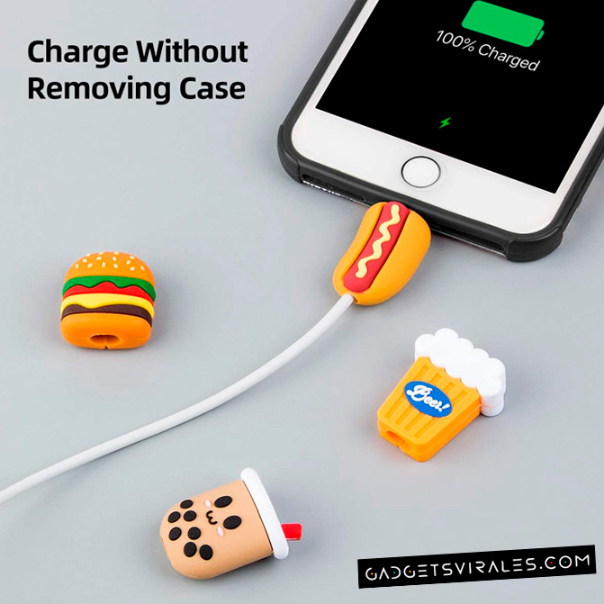 Protectores de Cables de Iphone. Gadget Informático | gadgetsvirales.com