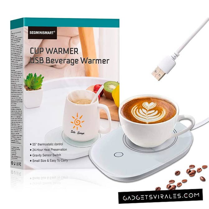 Mejor calentador de taza de cafe USB de bebidas oficina y hogar