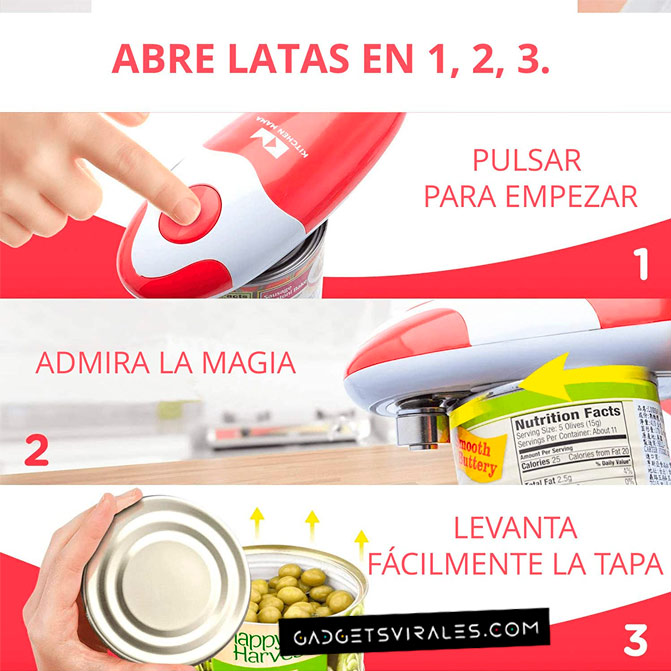 abre latas sin esfuerzo, gadget cocina