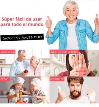 Abrelatas Eléctrico Automático para Artritis en Manos, Dedos y Muñecas. PilasAA