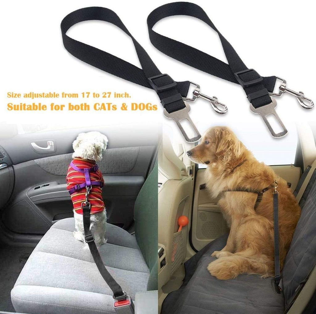 Correa de Cintur&oacute;n de Seguridad para Perros elloLife 2: M&aacute;s Duradero y Ajustable para Transportar Mascotas
