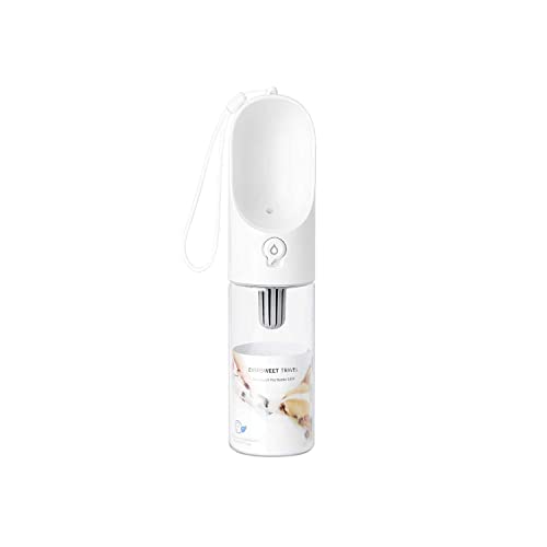 Botella bebedero de Agua Port&aacute;til Premium para Perros , Recipiente de 400ml Botella de Viaje para Caminar para Perros Portatil, Antibacteriano, a Prueba de Fugas, Filtro de Agua,Caminar al Aire Libre Senderismo Viajes