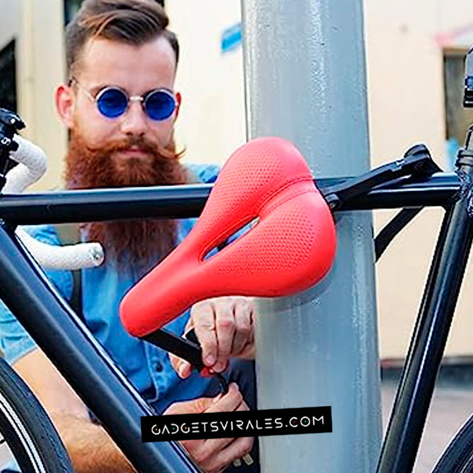Innovador Candado con Sillín Plegable Antirrobo para Bicicletas: Seatylock Trekking
