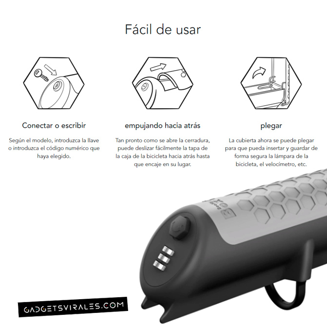facilidad de uso de la Guantera de Seguridad para tu Ebike